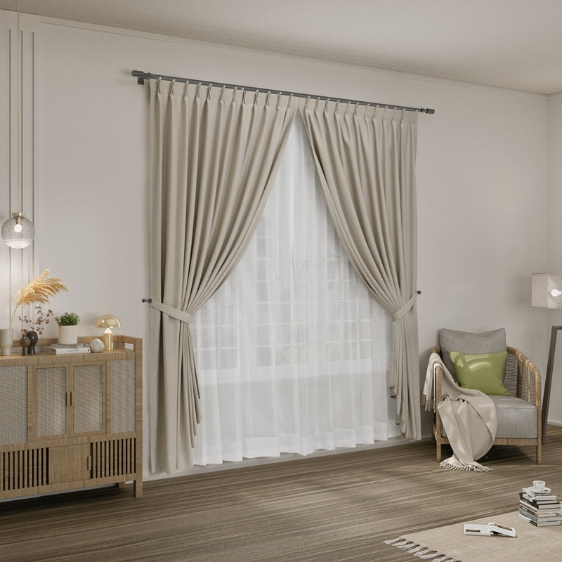 Charlene Blackout Curtain (99% Blackout / Matte Finish / Customisable Size)