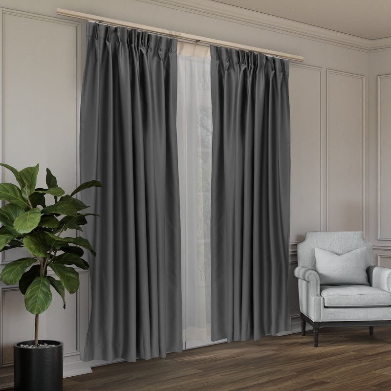 Charlotte Blackout Curtain (95% Blackout / Sheen Finish / Customisable Size)