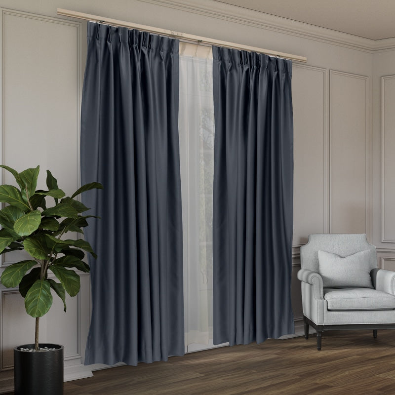 Charlotte Blackout Curtain (95% Blackout / Sheen Finish / Customisable Size)