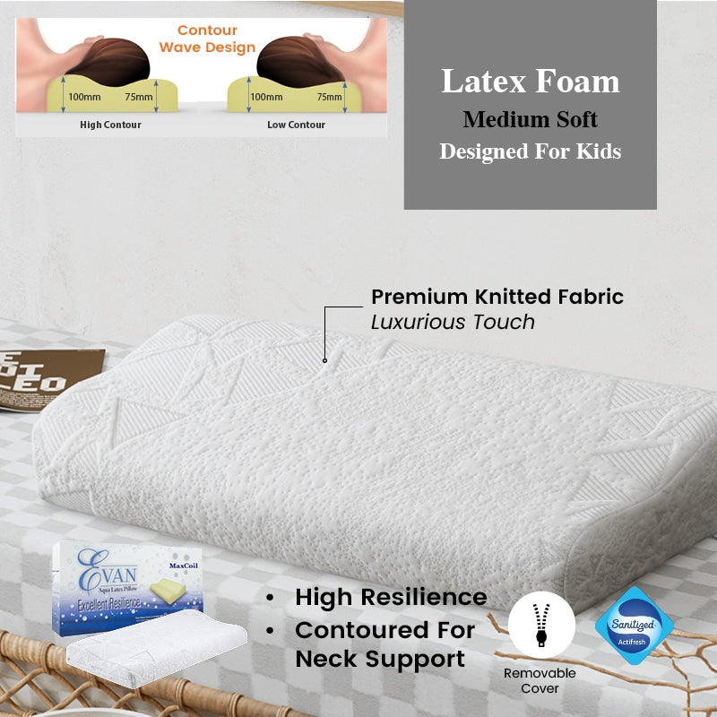 Evan Aqua Latex Pillow (Kid)