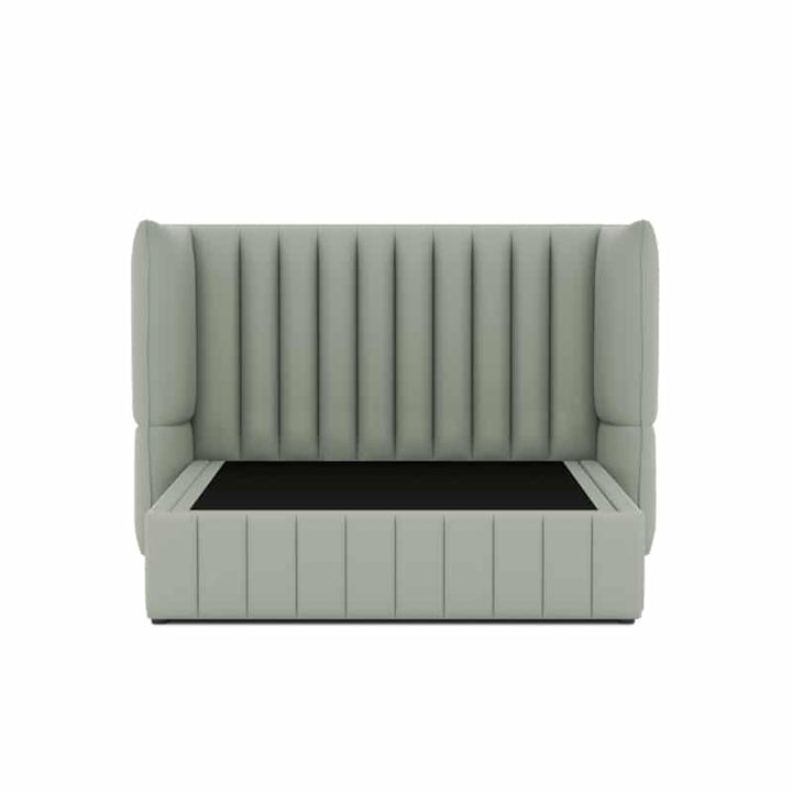 Le Karren Headboard + Le Lorren Bed Frame (Half Leather)