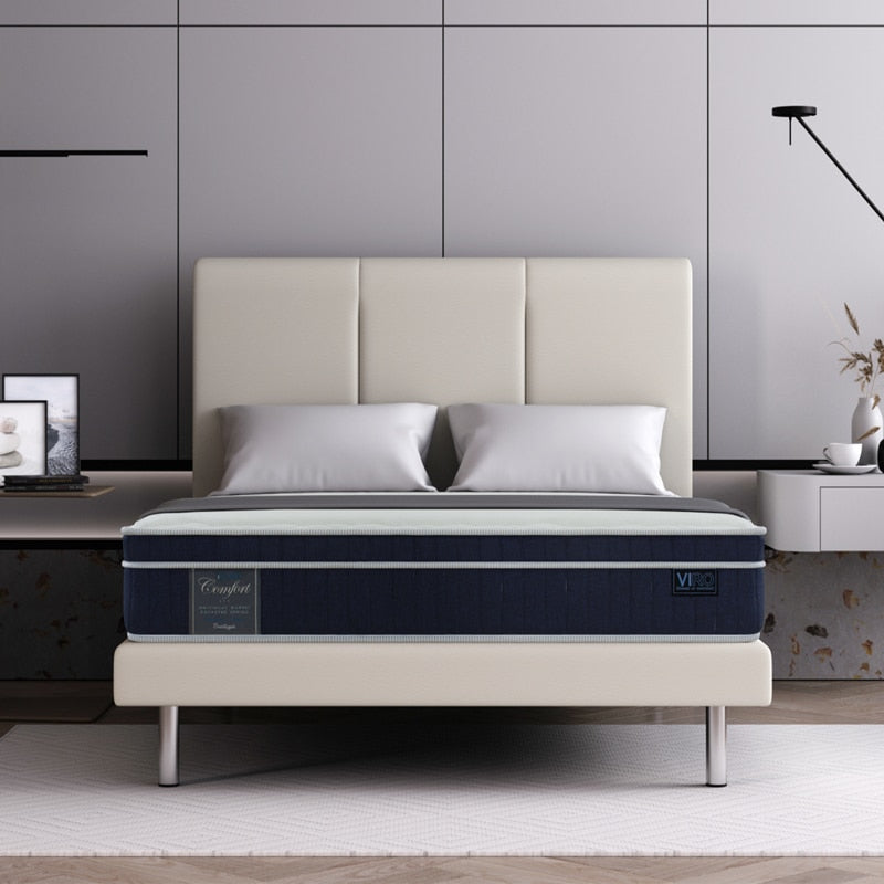 iCool Comfort Mattress 11” Pocketed Spring Mattress + Romeo Bed Frame (Package)
