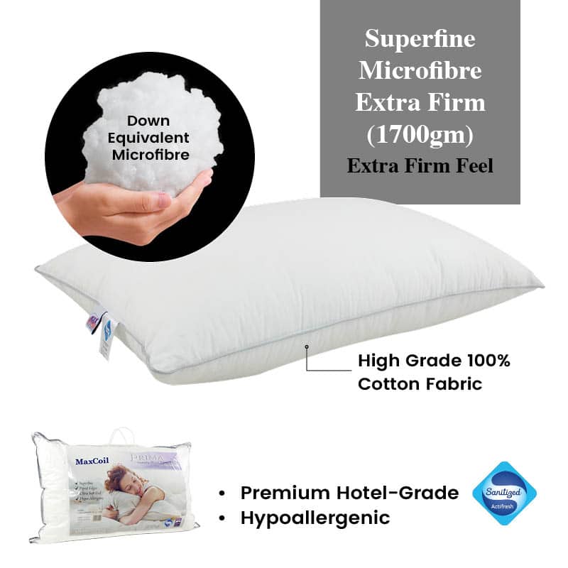 Prima Luxury Microfibre Pillow (Extra Firm)