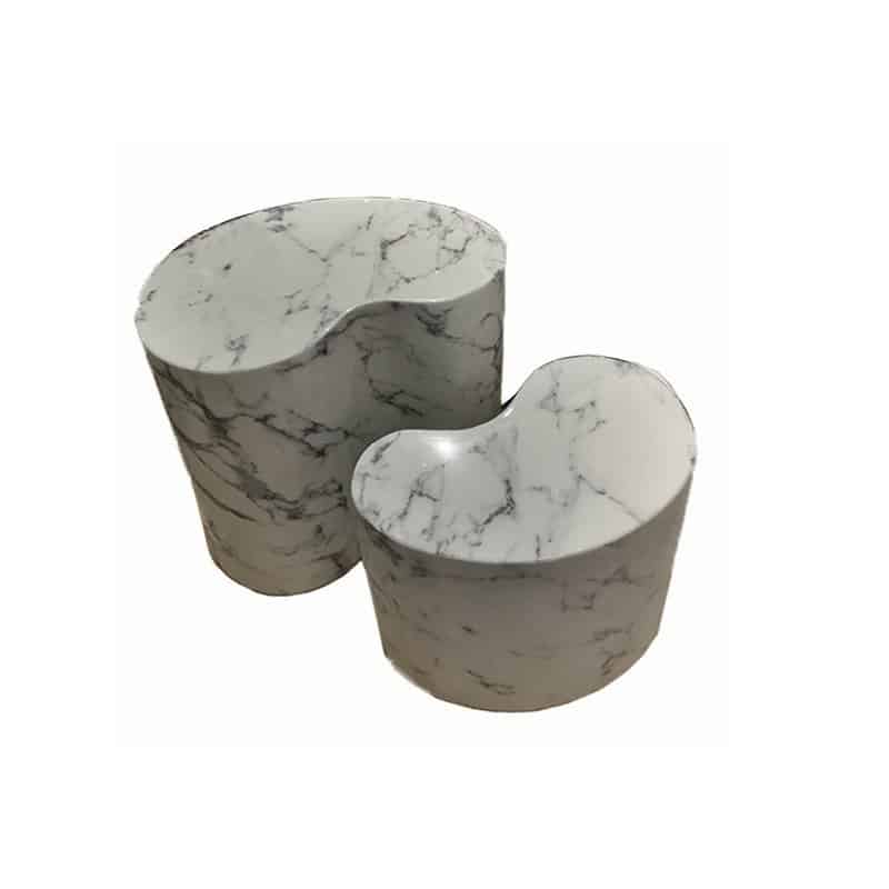 Quartz Coffee Table Set (White)