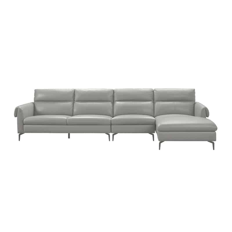 ROC1-031 3 Seater With Chaise Lounger (Half Leather)