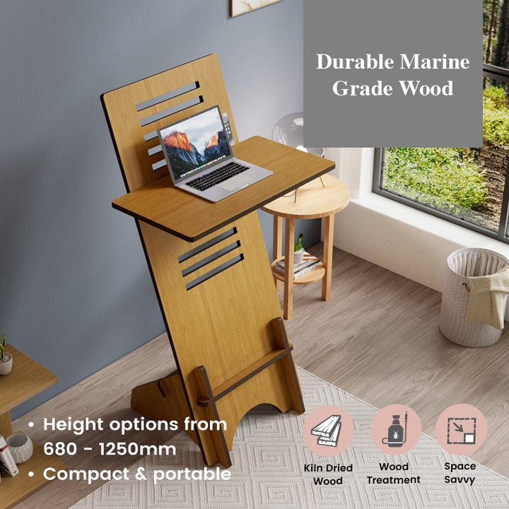 Slotte Wood Adjustable Standing Desk