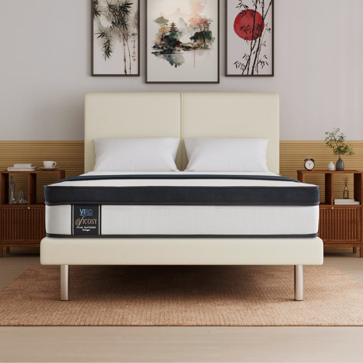 Vicosy 9.5'' Foam Mattress + Romeo Bed Frame (Package)