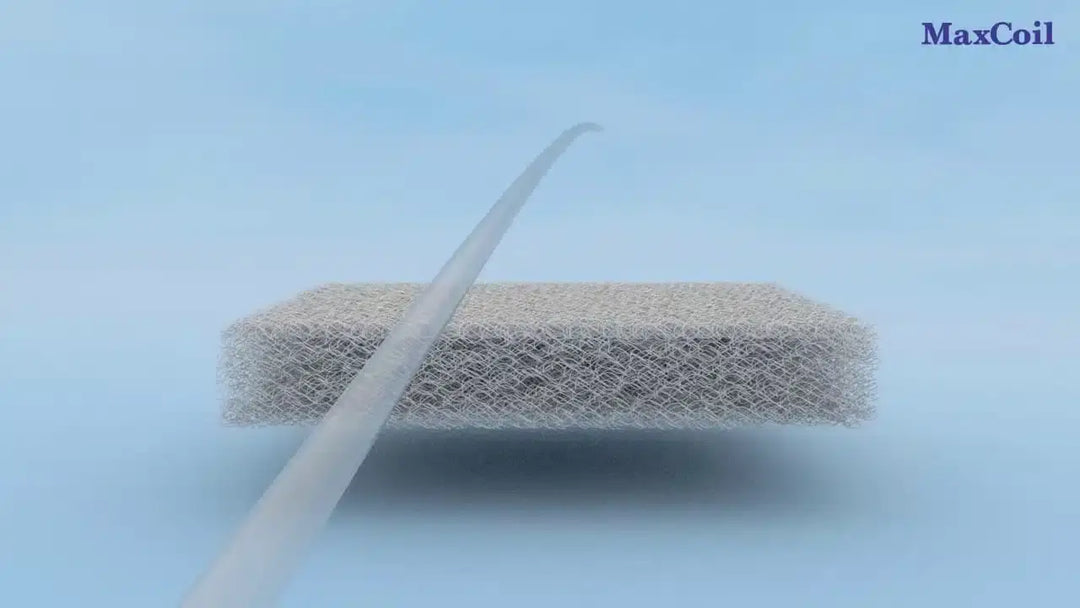 MaxCoil mattress coil spring and foam layer for luxury sleep support