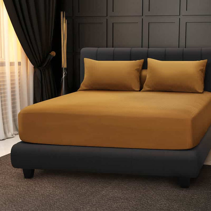 Free 1pc 4'' Easy Care Fitted Bedsheet + 1pc Pillow Case（Random Colour )