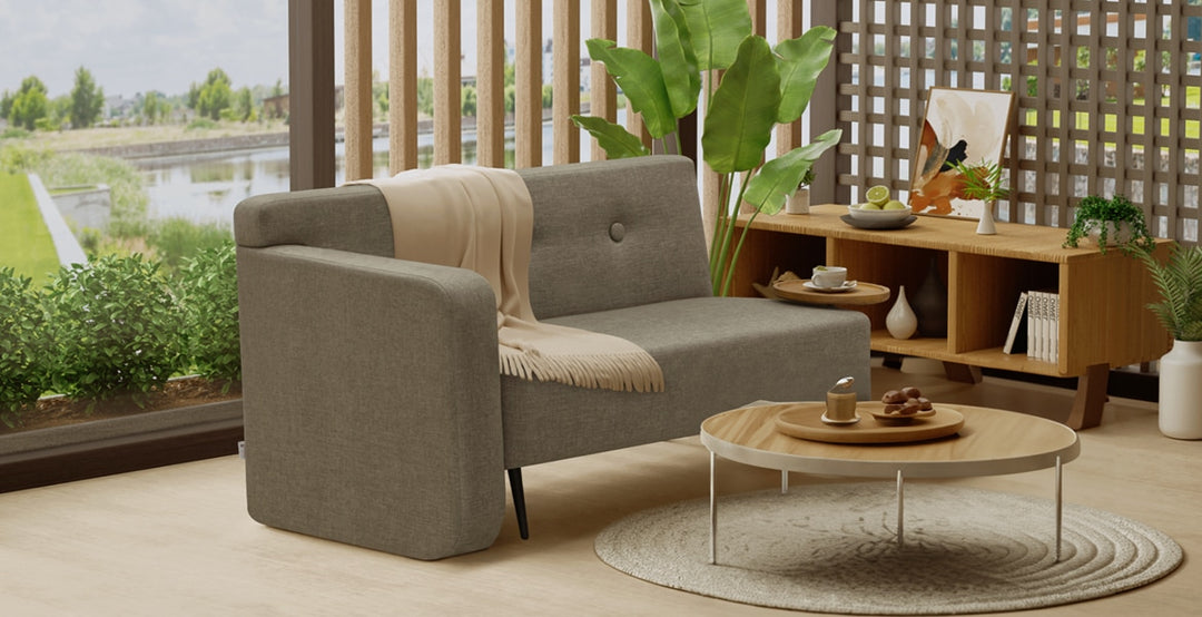 Zavier 2 Seater Sofa with Side Table