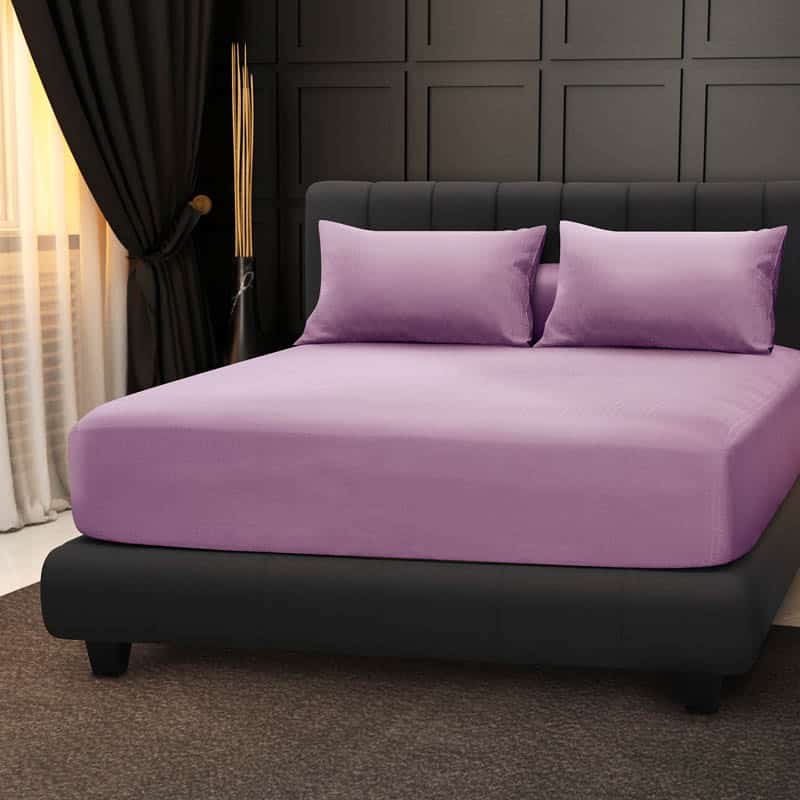Free 1pc 4'' Easy Care Fitted Bedsheet + 1pc Pillow Case（Random Colour )