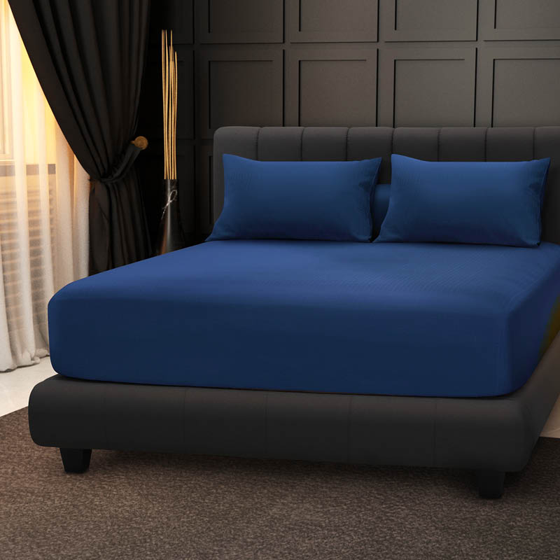 Free 1pc 4'' Easy Care Fitted Bedsheet + 1pc Pillow Case（Random Colour )
