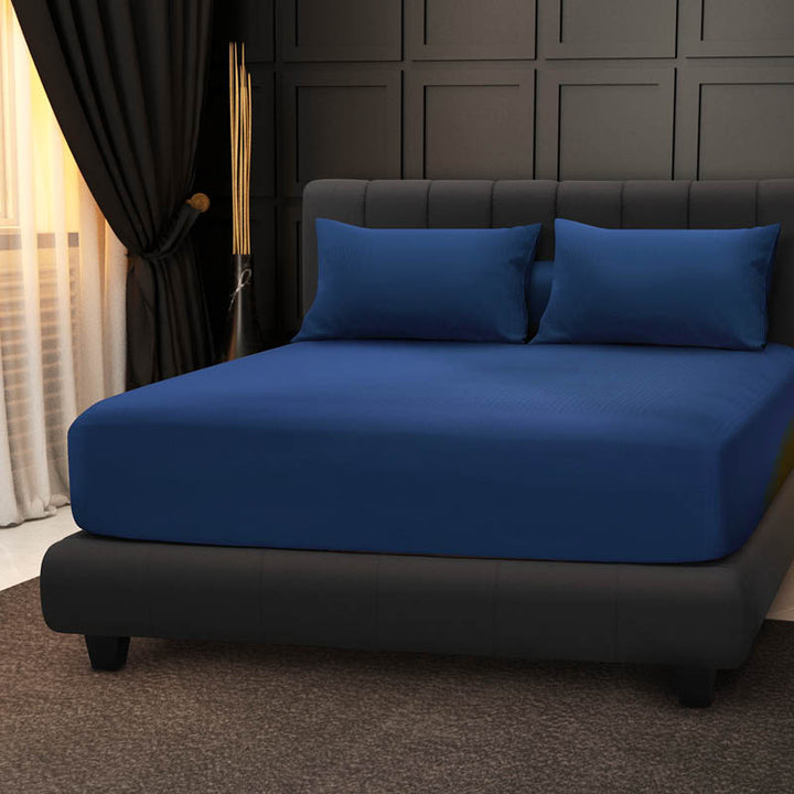 Free 1pc 4'' Easy Care Fitted Bedsheet + 1pc Pillow Case（Random Colour )