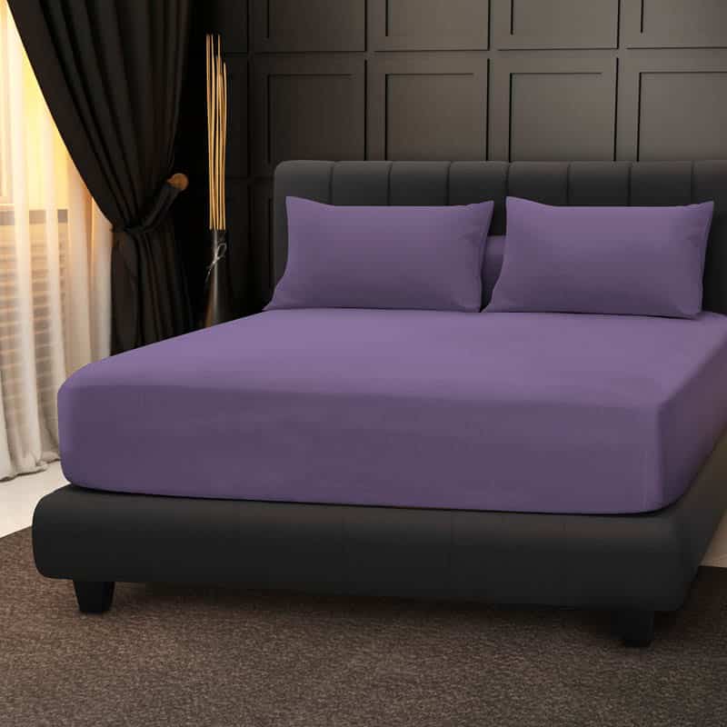 Free 1pc 4'' Easy Care Fitted Bedsheet + 1pc Pillow Case（Random Colour )
