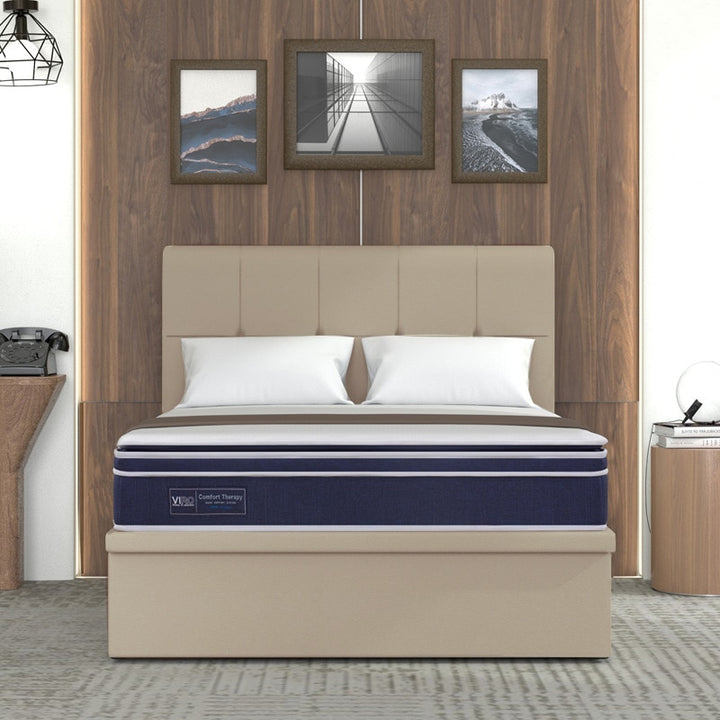 Comfort Therapy 9.5" Pocketed Spring Mattress + Alpha Storage Bed (Package)
