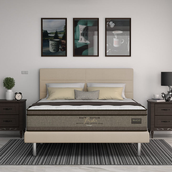 Back Savior Freshen 10.5" Pocketed Spring Mattress + Day Angel Bed Frame (Package)