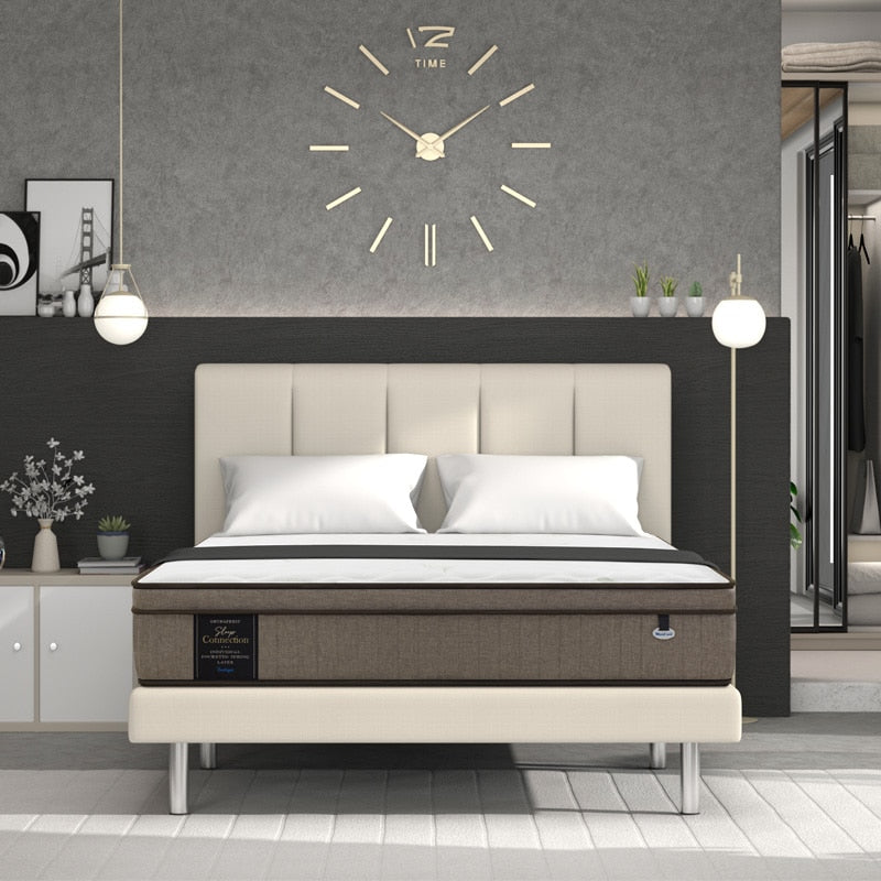 Sleep Connection 10.5″ Individual Barrel Pocketed Spring Mattress + Day Angel Bed Frame (Package)