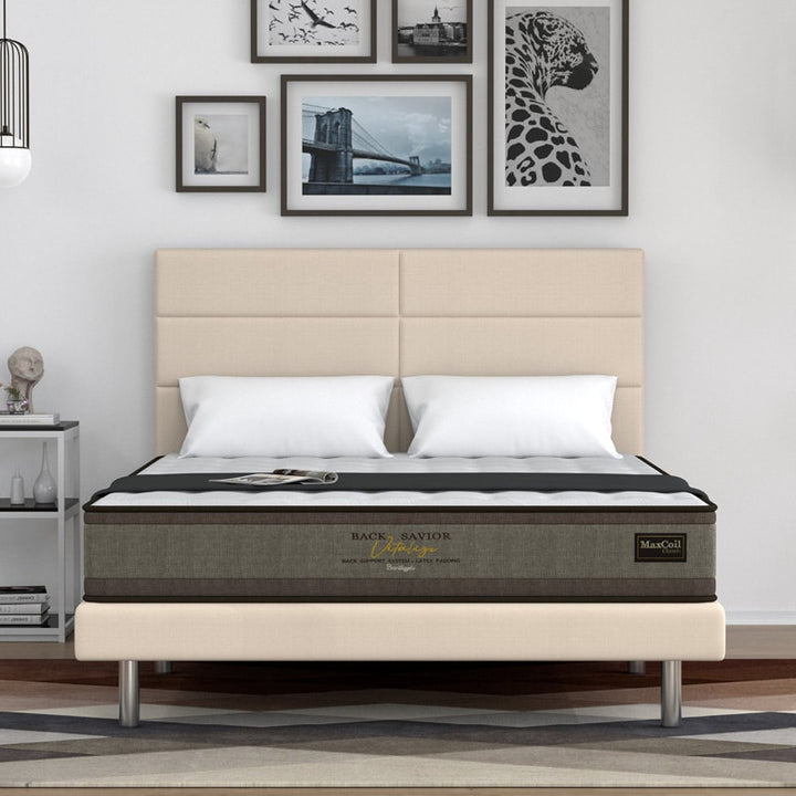 Classic Back Savior Vitalize 9" Bonnell Spring Mattress + Day Angel Bed Frame (Package)