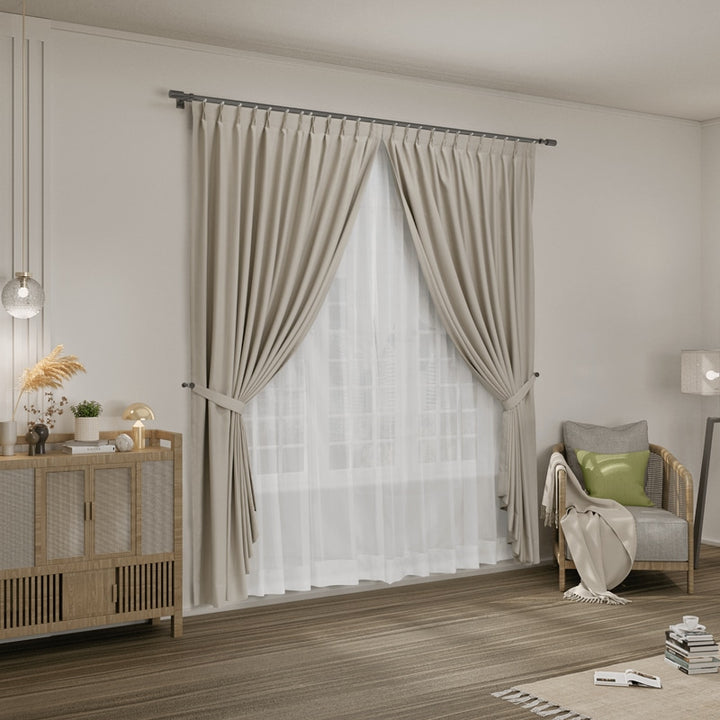 Charlene Blackout Curtain (99% Blackout / Matte Finish / Customisable Size)