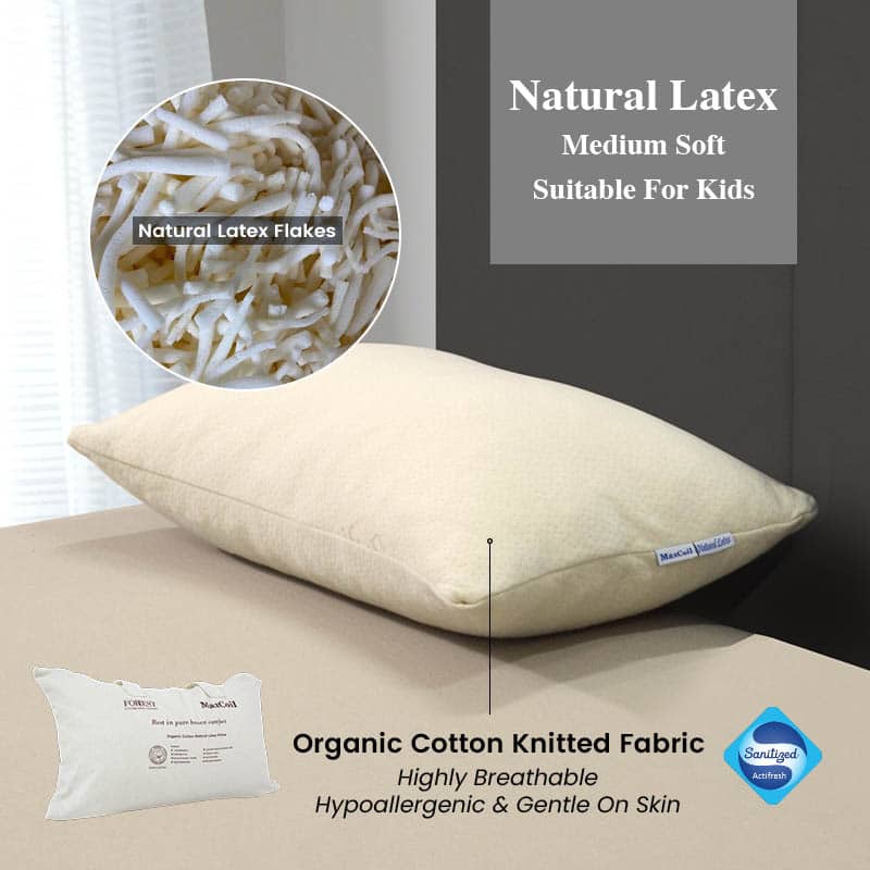 Organic Cotton Natural Latex Flakes Pillow (Kid)