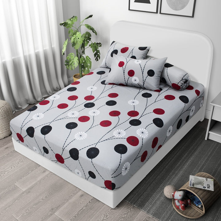 Dream World Cotton Blend Fitted Bedsheet Set