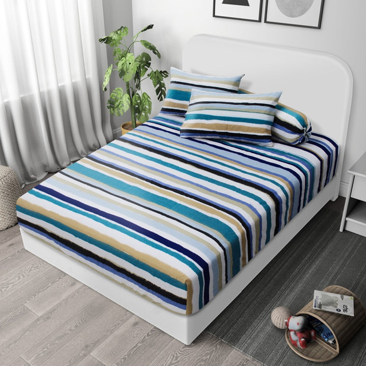 Dream World Cotton Blend Fitted Bedsheet Set