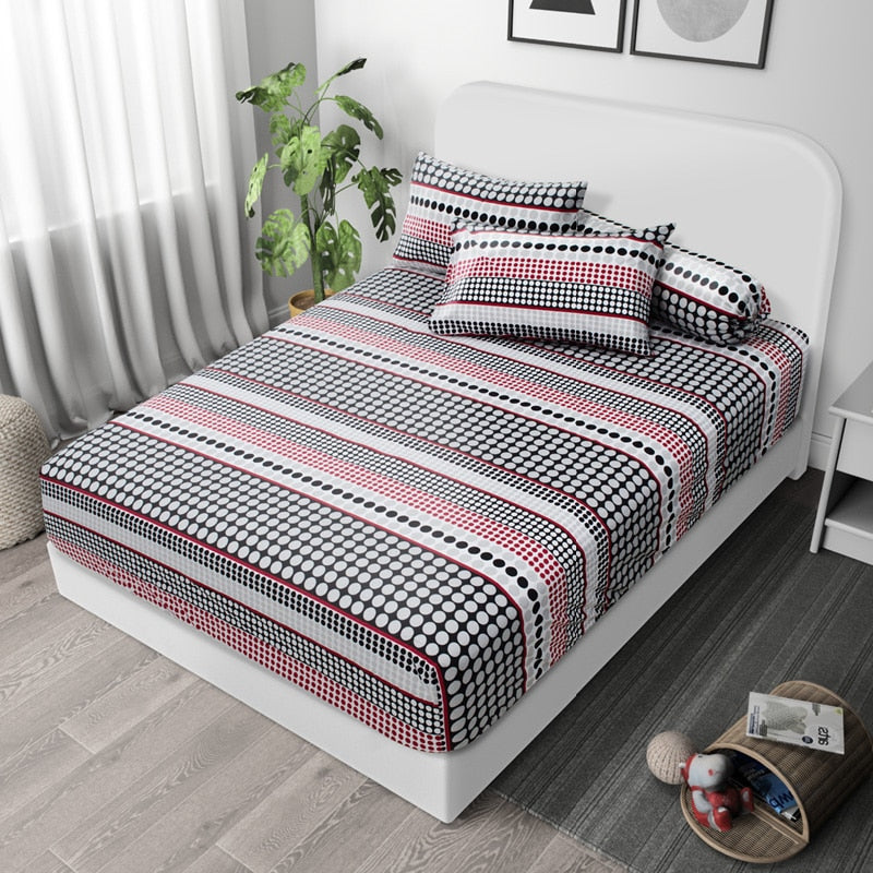Dream World Cotton Blend Fitted Bedsheet Set