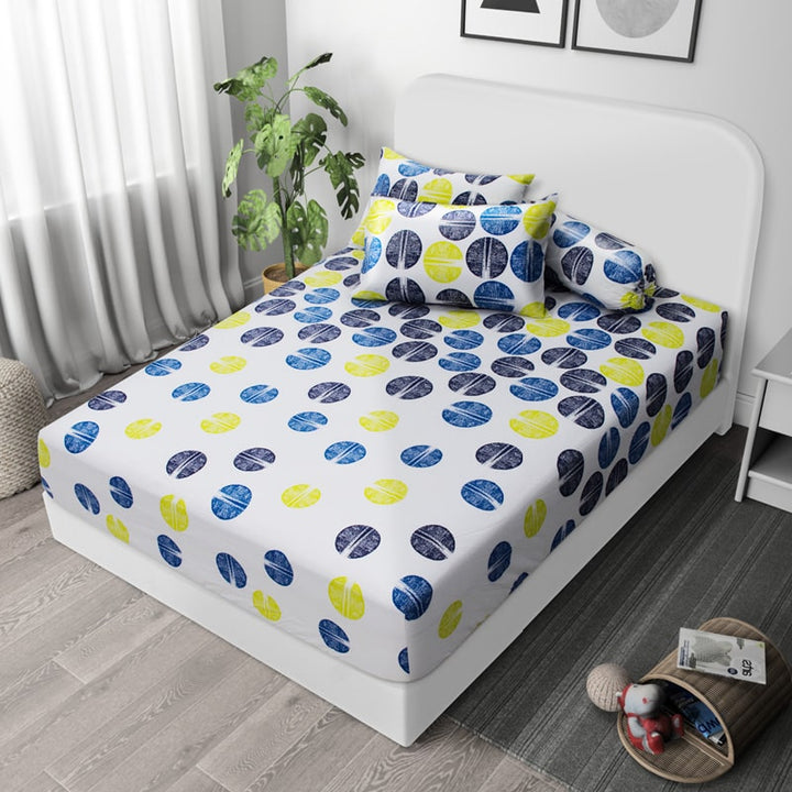 Dream World Cotton Blend Fitted Bedsheet Set