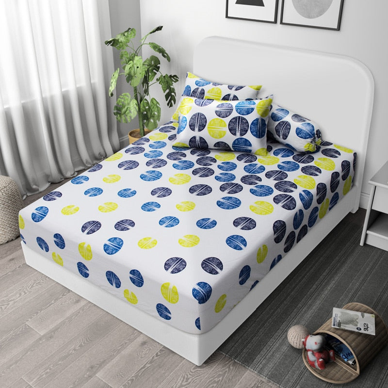 Dream World Cotton Blend Fitted Bedsheet Set