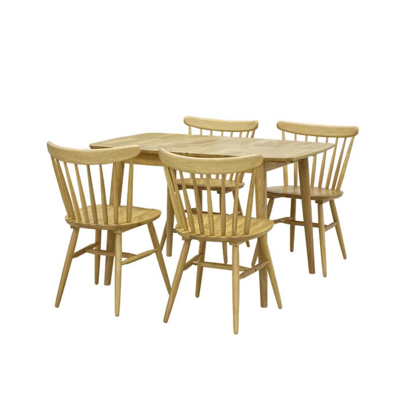 Dania Extendable Table + Disa Chairs (1 + 4 Dining Set)