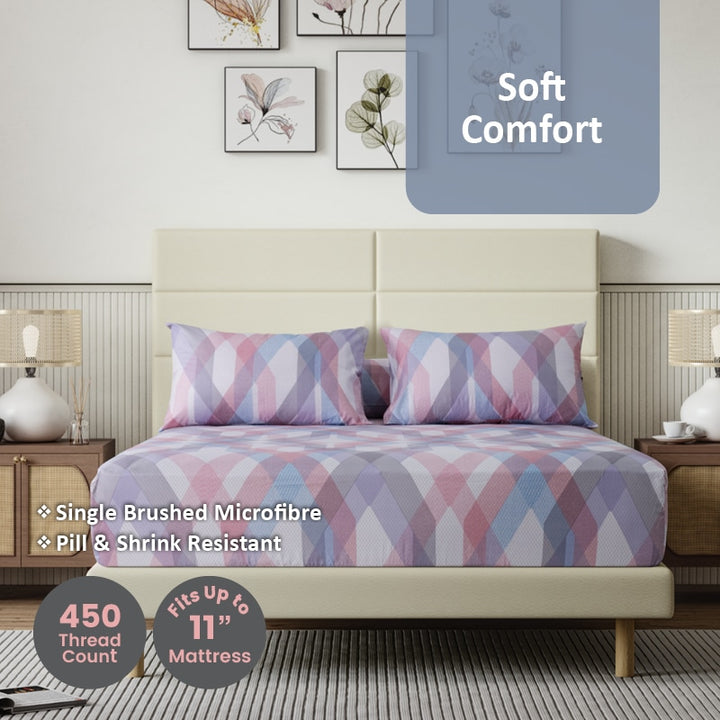 Fancy Fair Microfibre Fitted Bedsheet Set