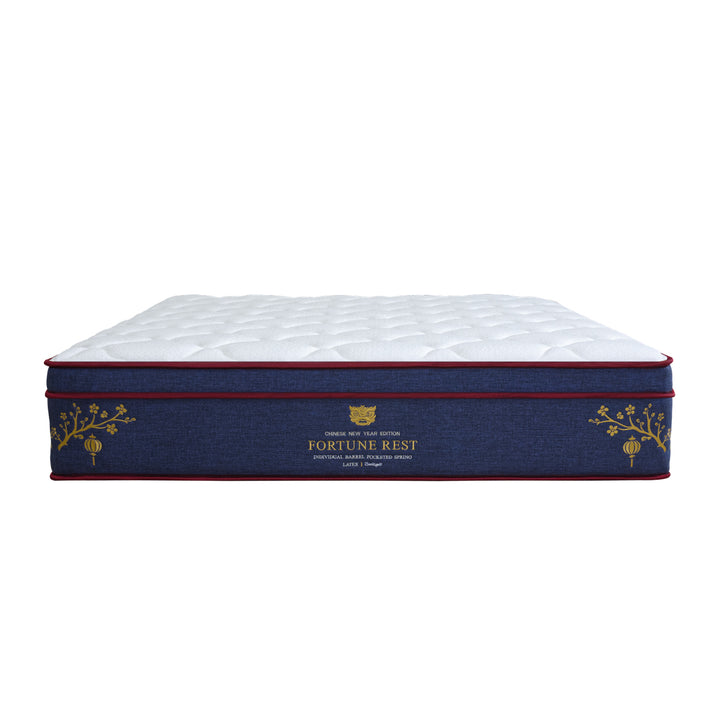 Fortune Rest 12'' Pocketed Spring Mattress + Alpha Storage Bed (Package)