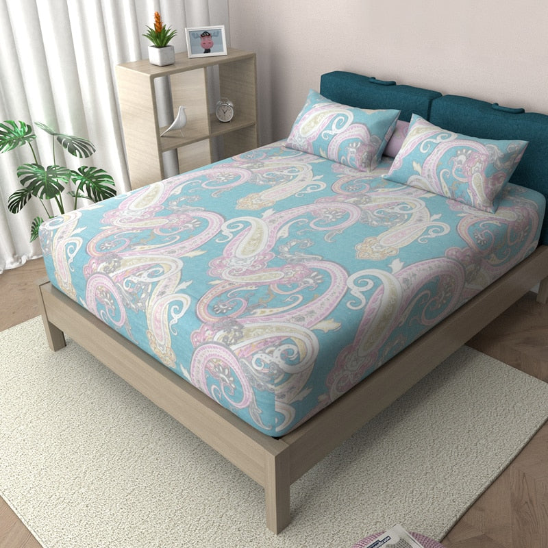 Garden Cotton Fitted Bedsheet Set
