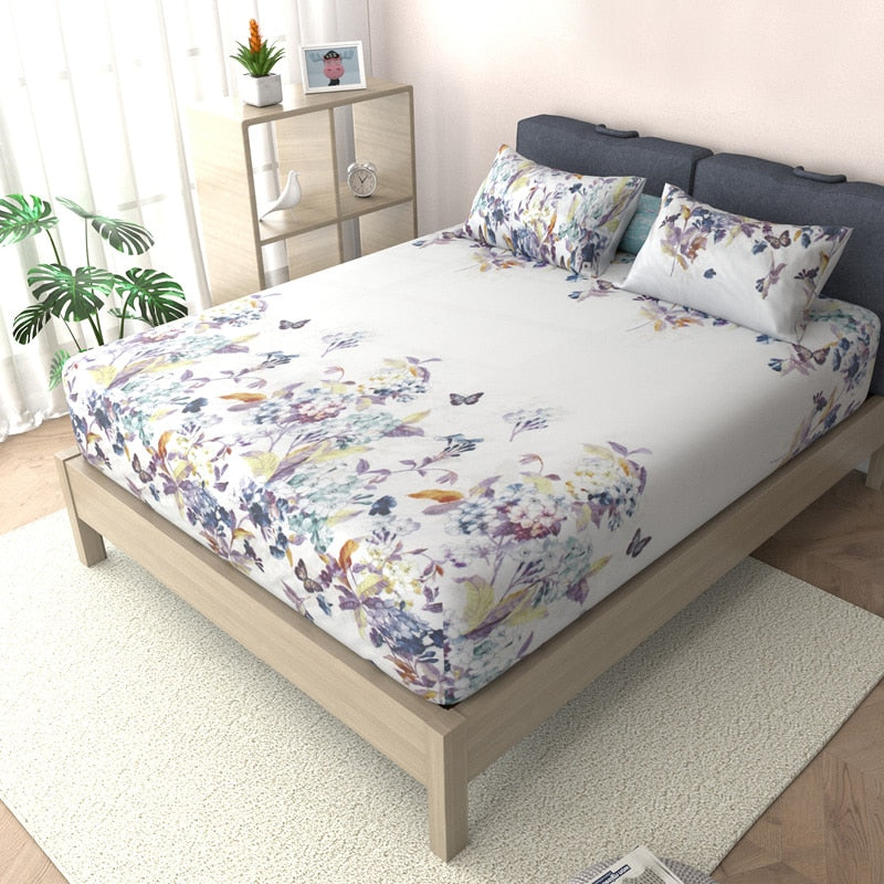 Garden Cotton Fitted Bedsheet Set