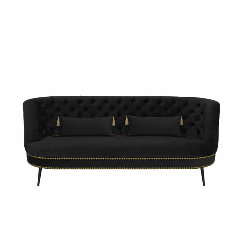 Tessah Velvet 3 Seater Chesterfield Sofa