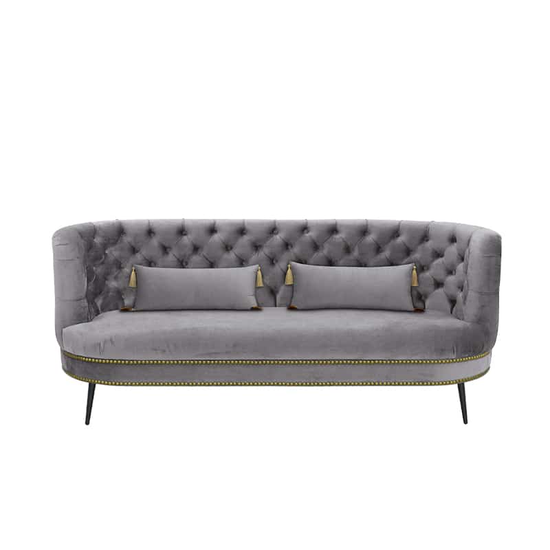 Tessah Velvet 3 Seater Chesterfield Sofa