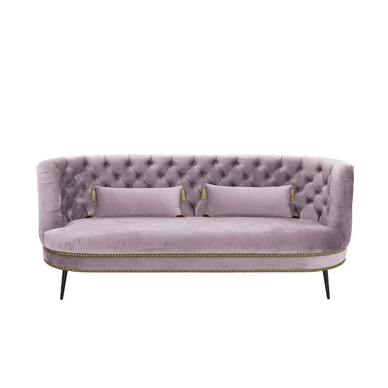 Tessah Velvet 3 Seater Chesterfield Sofa