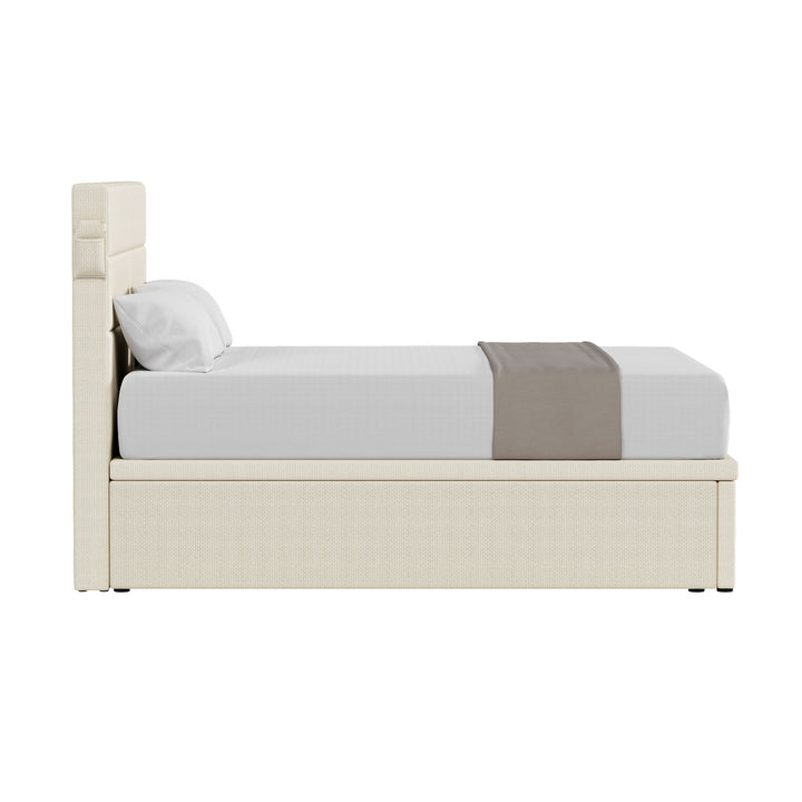 Jasmine Headboard + Chopin Storage Bed
