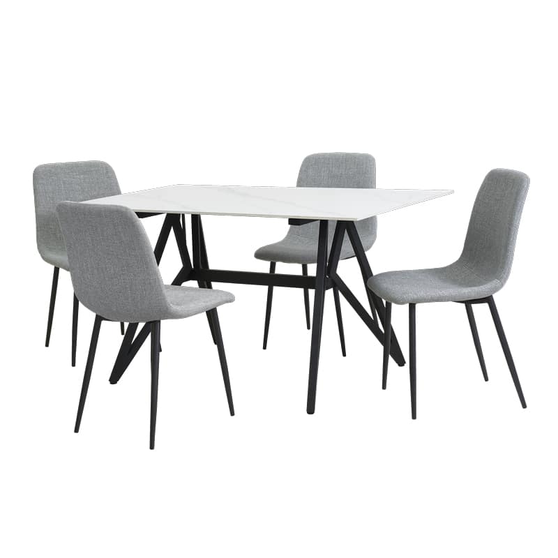 Jolie Sintered Stone Dining Table W1400mm + Joe Chairs (1 + 4 Dining Set)