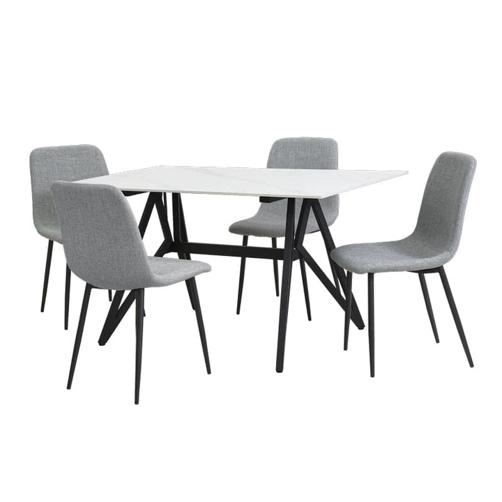 Jolie Sintered Stone Dining Table W1400mm + Joe Chairs (1 + 4 Dining Set)