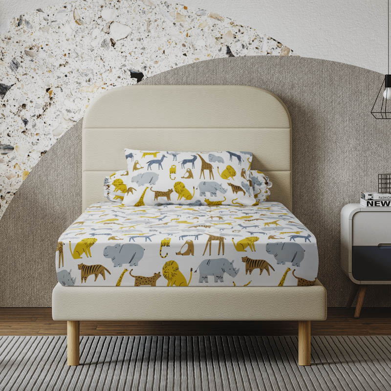 Kids Connection Microfibre Fitted Bedsheet Set
