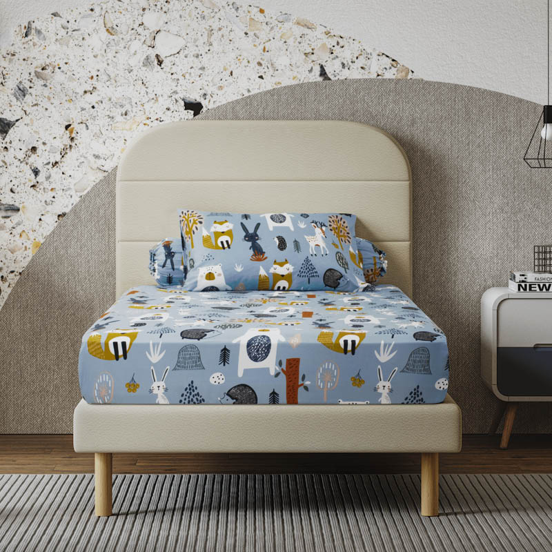 Kids Connection Microfibre Fitted Bedsheet Set
