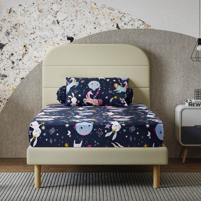 Kids Connection Microfibre Fitted Bedsheet Set