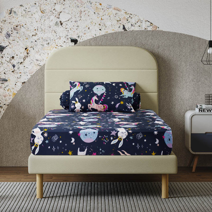 Kids Connection Microfibre Fitted Bedsheet Set
