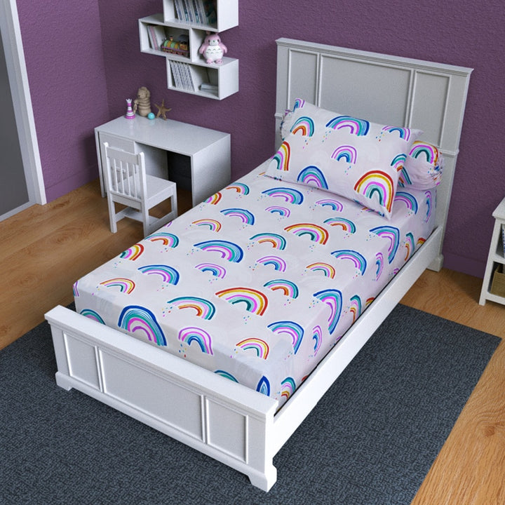 Kid's World Cotton Blend Fitted Bedsheet Set