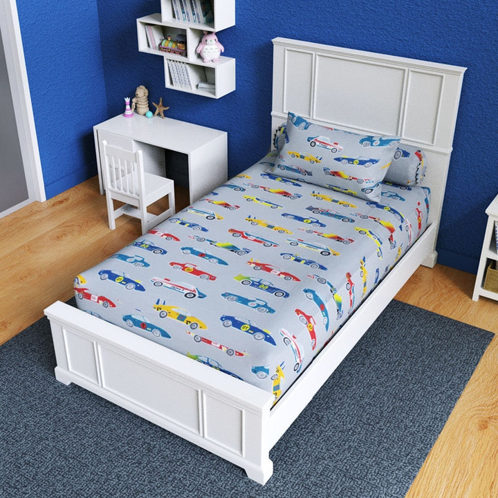 Kid's World Cotton Blend Fitted Bedsheet Set