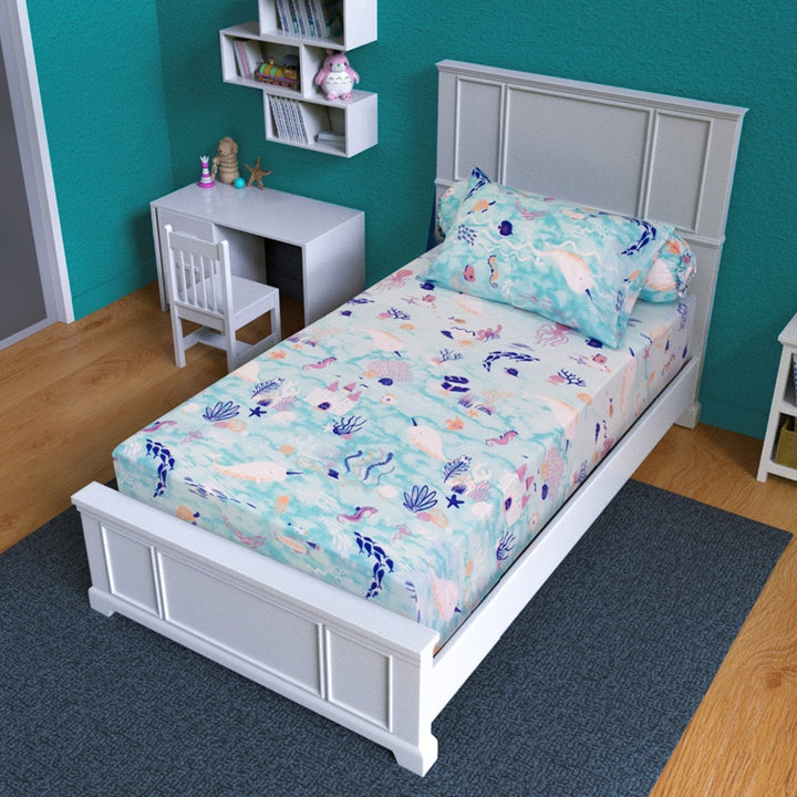 Kid's World Cotton Blend Fitted Bedsheet Set