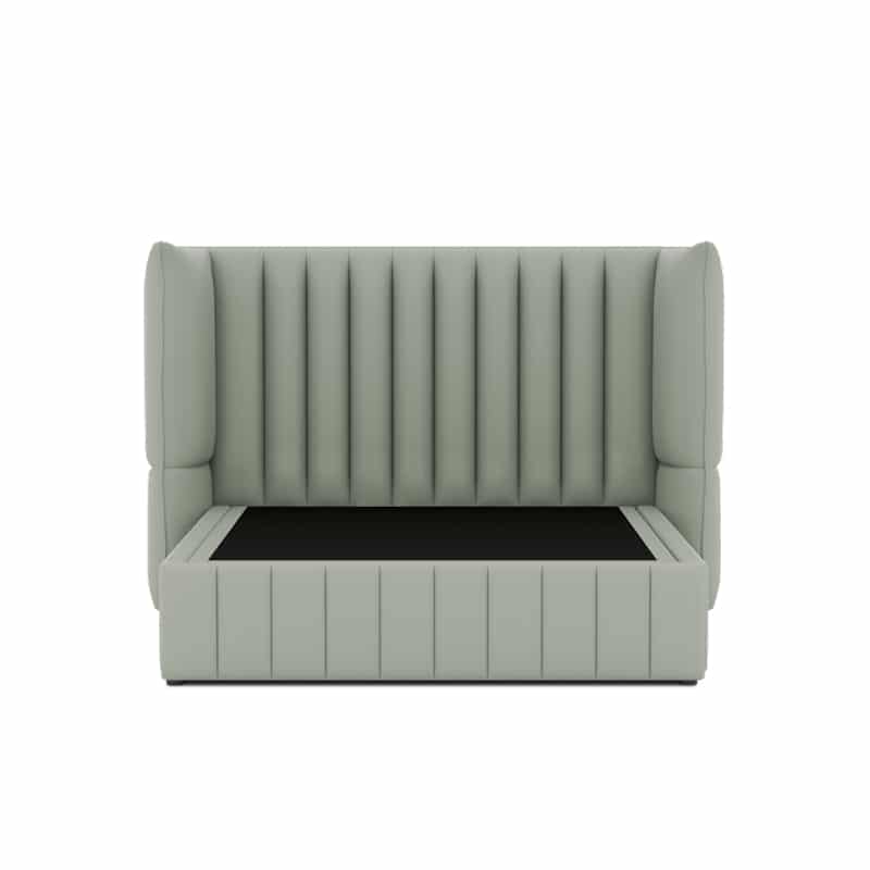 Le Karren Headboard + Le Lorren Bed Frame (Half Leather)