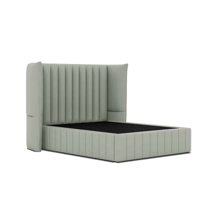 Le Karren Headboard + Le Lorren Bed Frame (Half Leather)