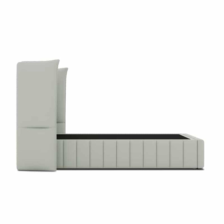 Le Karren Headboard + Le Lorren Bed Frame (Half Leather)